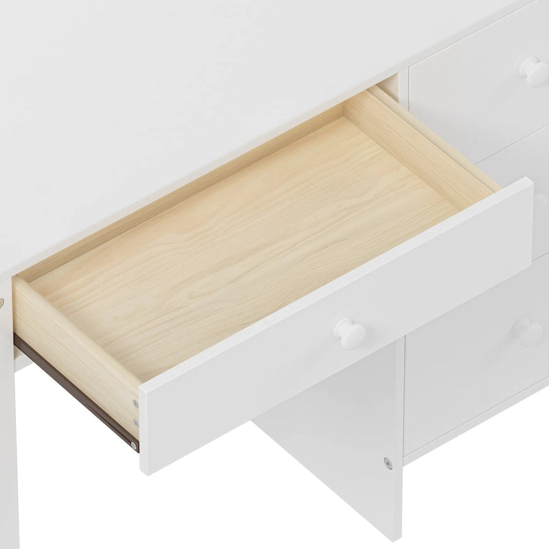 Computertisch mit vier Schubladen, Ablageboden und Stuhl, ideal fürs Büro oder Arbeitszimmer im Schlafzimmer oder Wohnzimmer