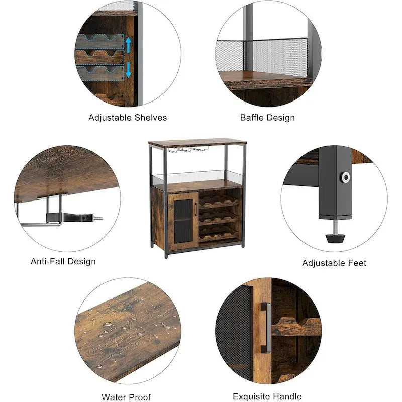 Weinbar-Schrank mit Beleuchtung