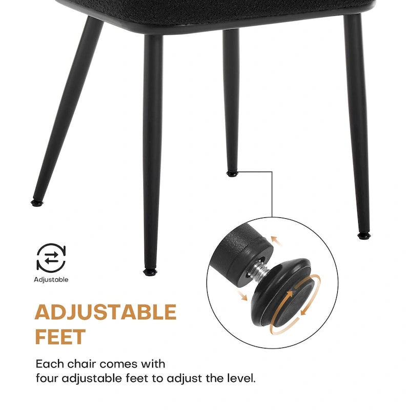 Gepolsterte Rattan-Esszimmerstühle, Seitenstühle, 2er-Set – 33.86H x 18.9W x 22.83D