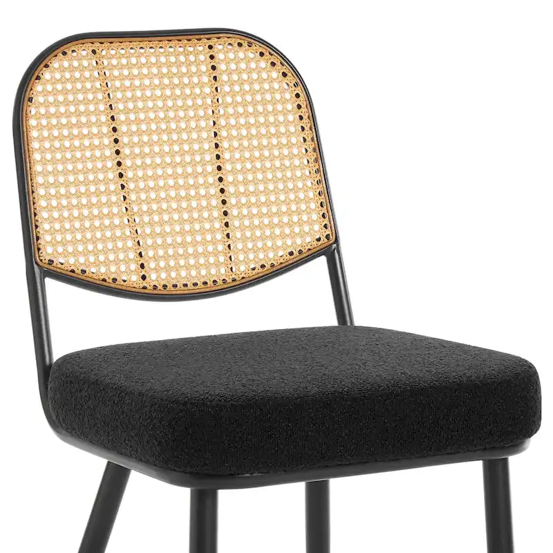 Gepolsterte Rattan-Esszimmerstühle, Seitenstühle, 2er-Set – 33.86H x 18.9W x 22.83D