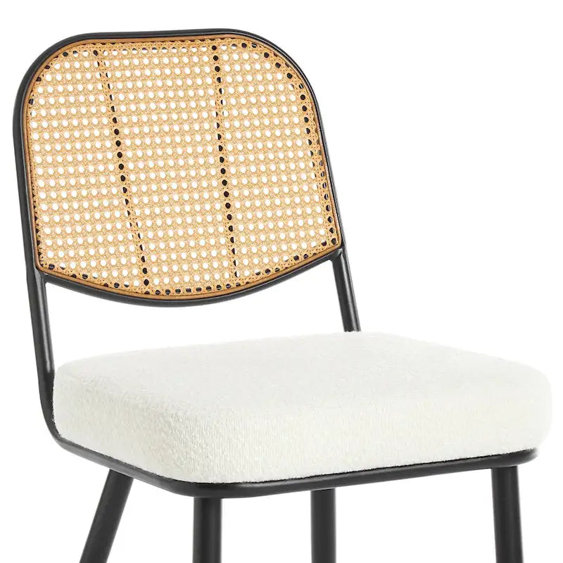 Gepolsterte Rattan-Esszimmerstühle, Seitenstühle, 2er-Set – 33.86H x 18.9W x 22.83D