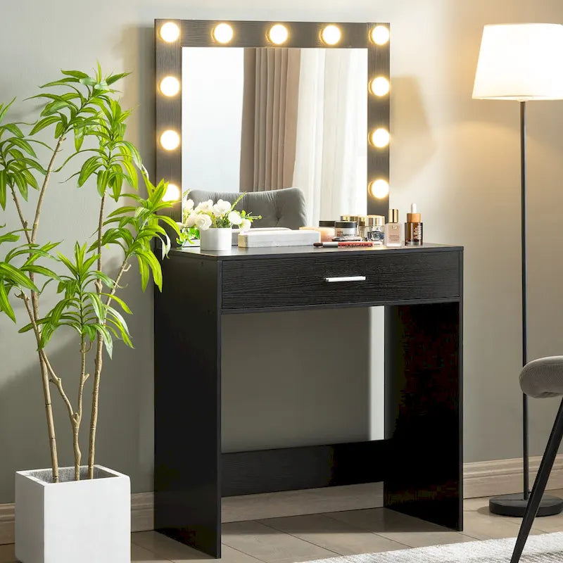 Make-uptafel voor meisjes met 3 kleuren en ledverlichting