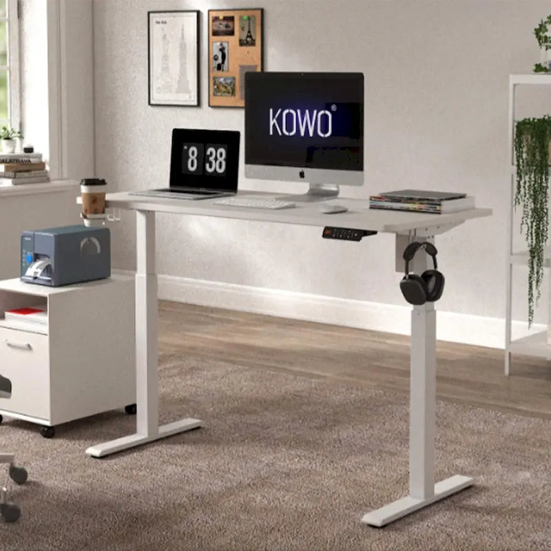 55 elektrischer höhenverstellbarer Schreibtisch – Sitz-Steh-Arbeitsplatz für das Homeoffice, Speicherfunktion