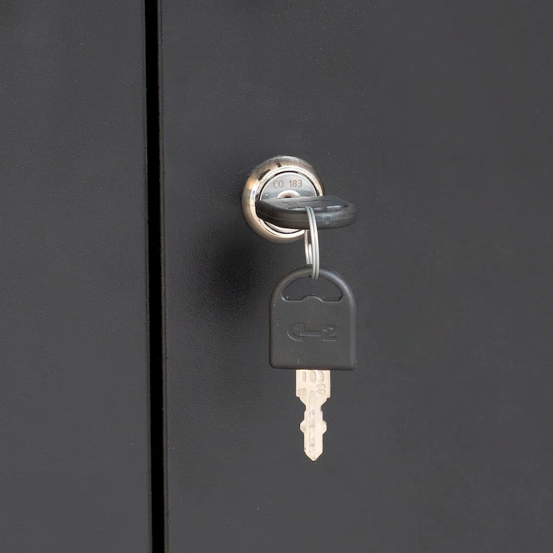 Abschließbarer Stahlschrank zur Garagenaufbewahrung für Zuhause, Büro und Schule