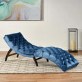 Gepolsterte Samt-Chaiselongue von