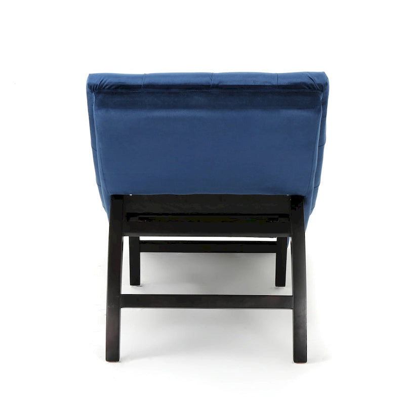 Gepolsterte Samt-Chaiselongue von