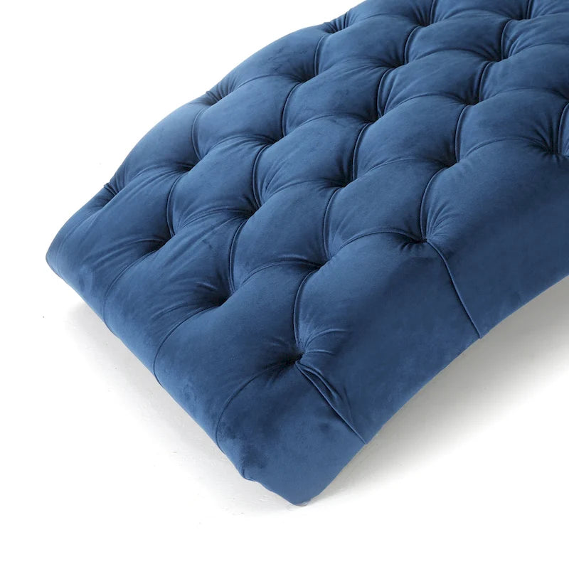 Gepolsterte Samt-Chaiselongue von