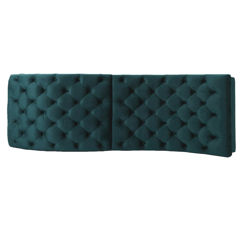 Gepolsterte Samt-Chaiselongue von
