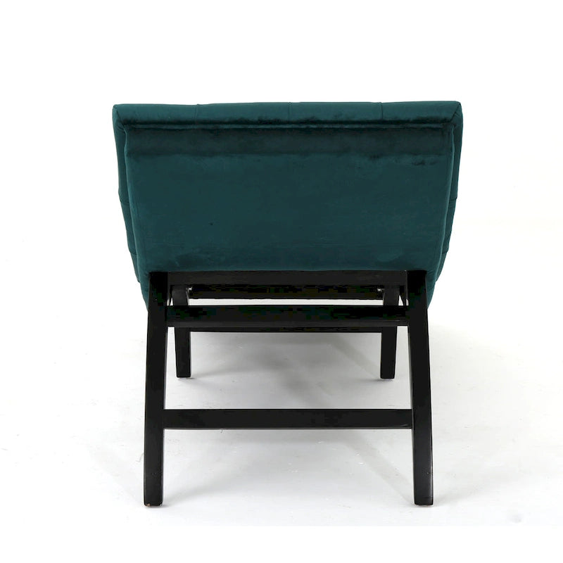 Gepolsterte Samt-Chaiselongue von