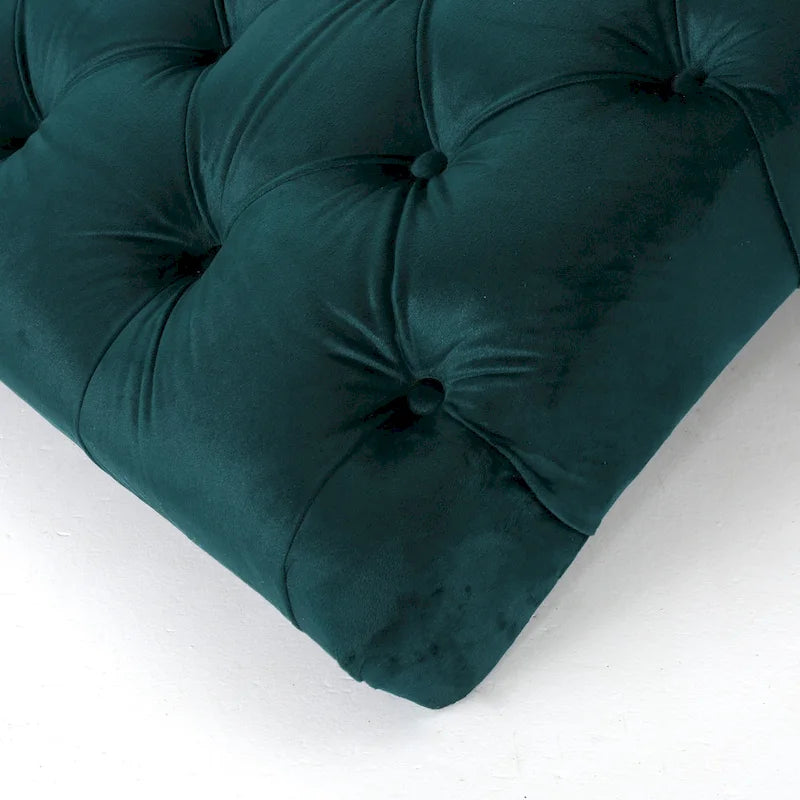 Gepolsterte Samt-Chaiselongue von