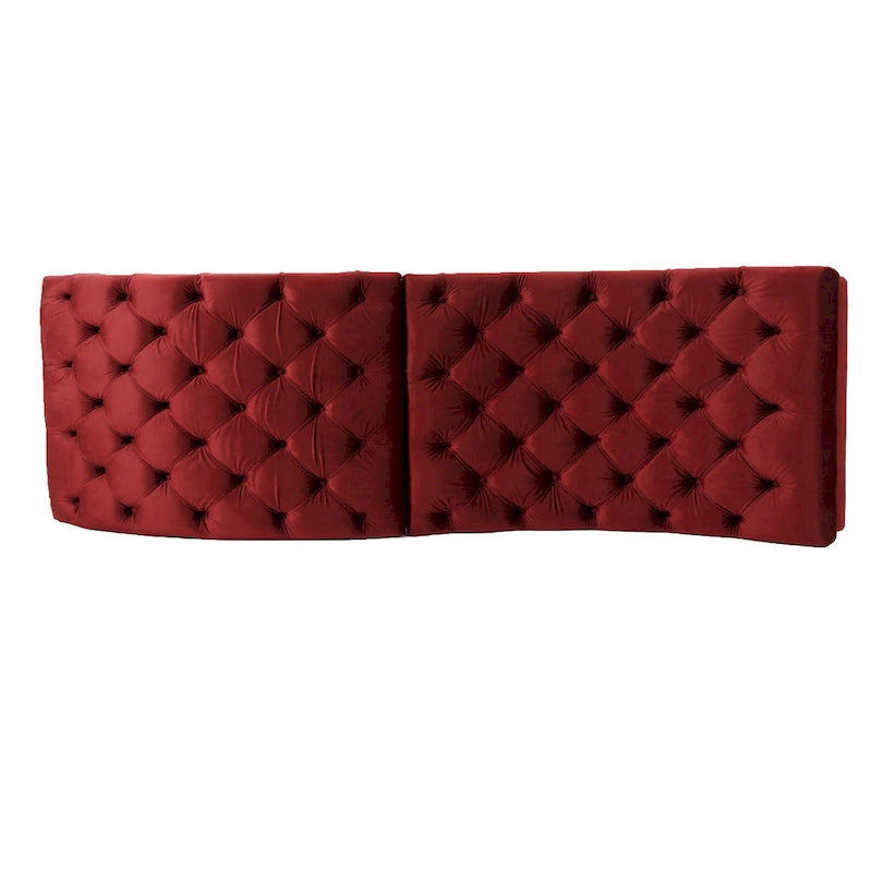 Gepolsterte Samt-Chaiselongue von