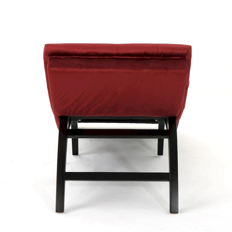 Gepolsterte Samt-Chaiselongue von
