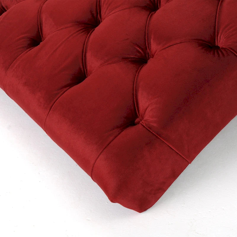 Gepolsterte Samt-Chaiselongue von