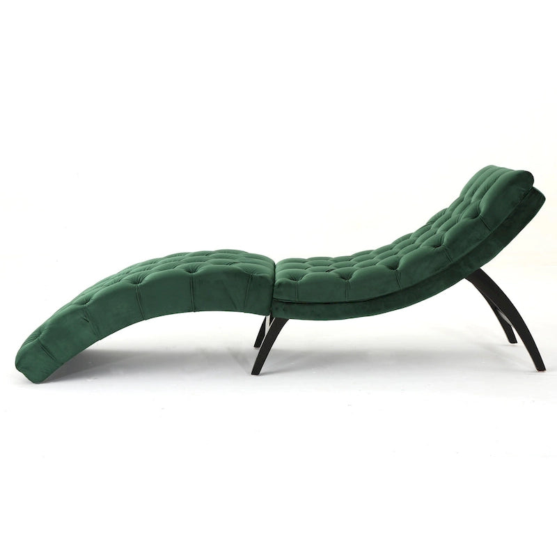 Gepolsterte Samt-Chaiselongue von