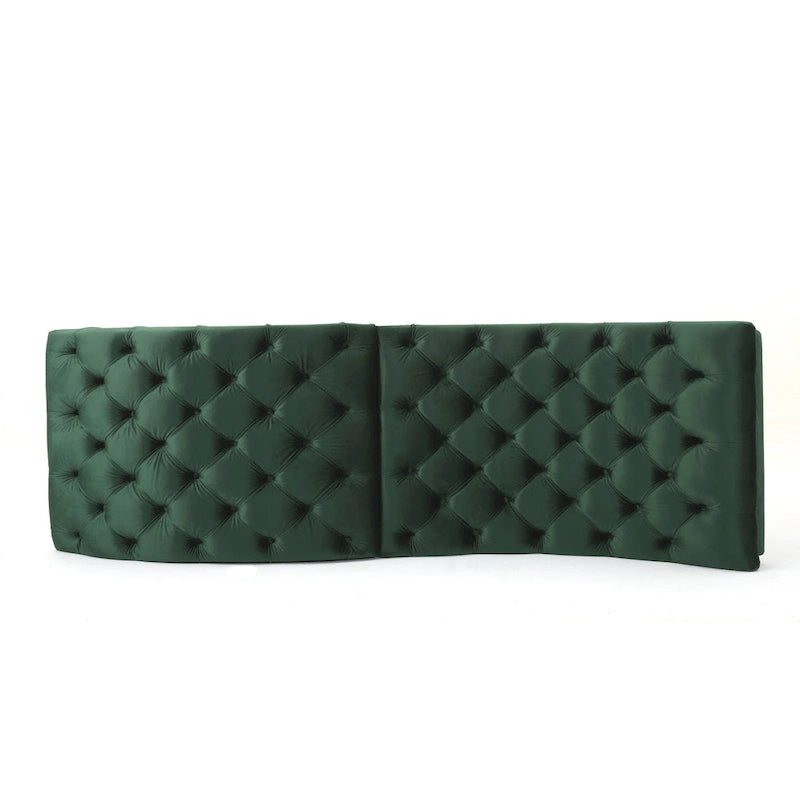 Gepolsterte Samt-Chaiselongue von