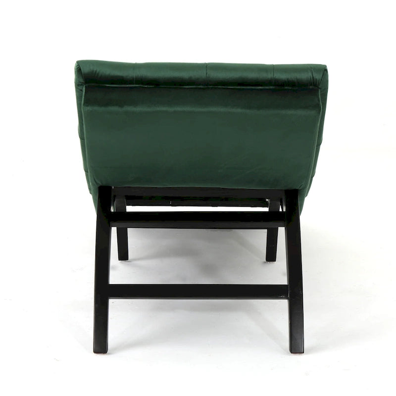Gepolsterte Samt-Chaiselongue von