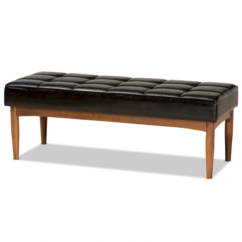 Moderne eetkamerbank in mid-century-stijl