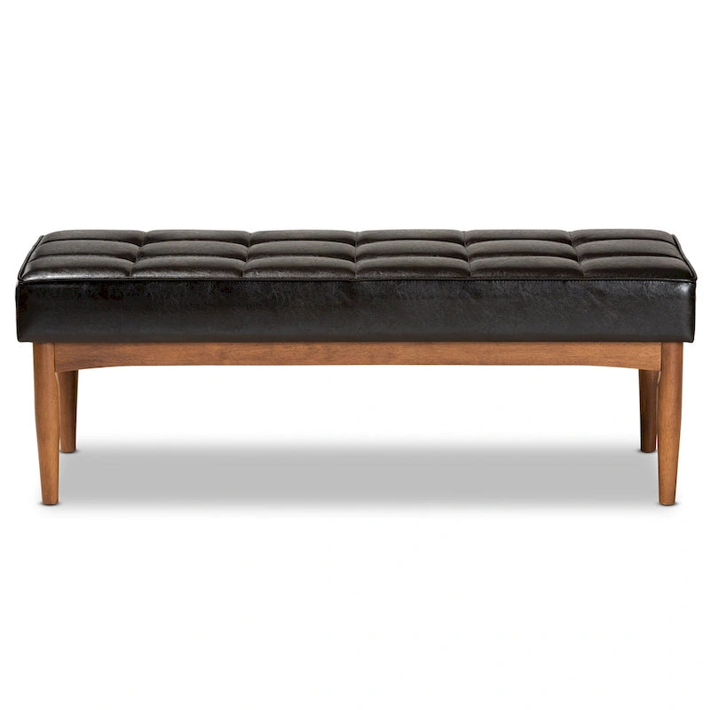 Moderne eetkamerbank in mid-century-stijl