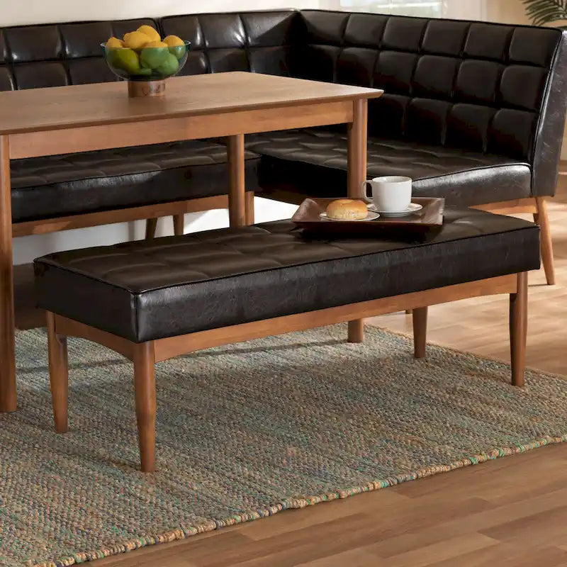 Moderner Esszimmerbank im Mid-Century-Stil