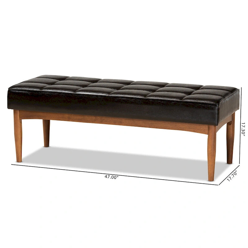 Moderner Esszimmerbank im Mid-Century-Stil