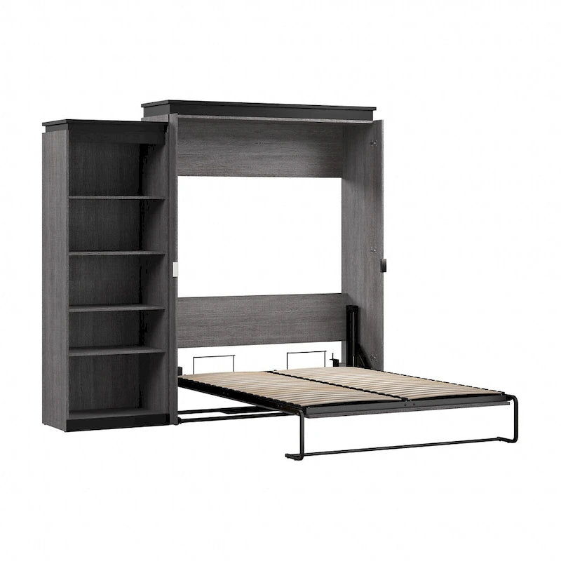 Queen-Murphy-Bett mit Regalen (97W) von