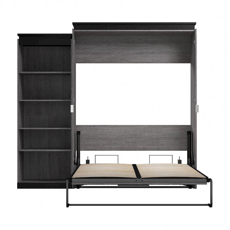 Queen-Murphy-Bett mit Regalen (97W) von