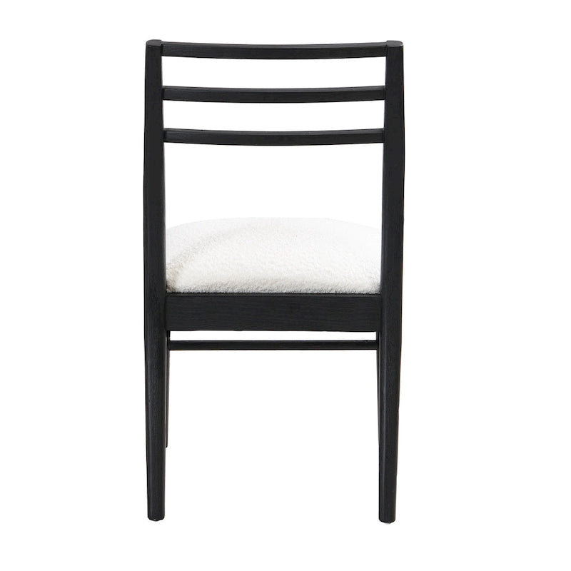 Gepolsterte Esszimmerstühle aus Stoff und Gummibaumholz (2er-Set) von