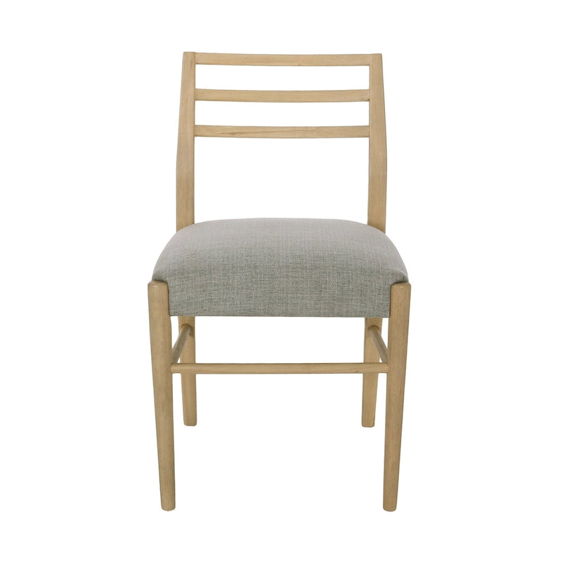 Gepolsterte Esszimmerstühle aus Stoff und Gummibaumholz (2er-Set) von