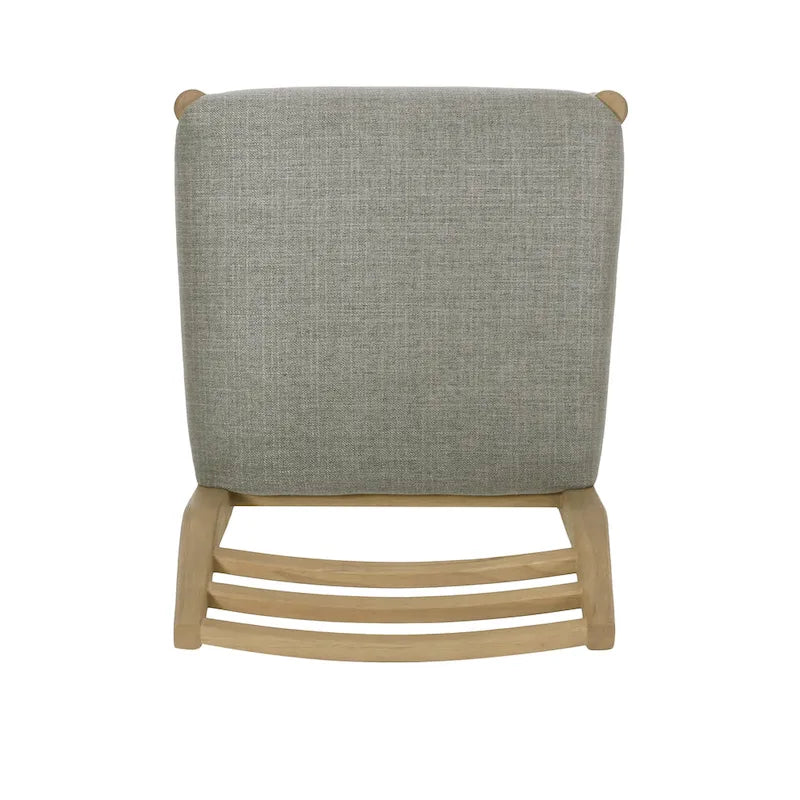 Gepolsterte Esszimmerstühle aus Stoff und Gummibaumholz (2er-Set) von