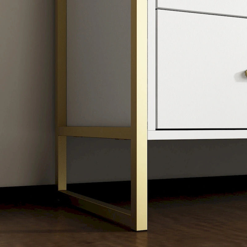 Vielseitige Kommode mit 9 Schubladen – elegantes Schwarz und Gold, hochwertige Schubladenkommode