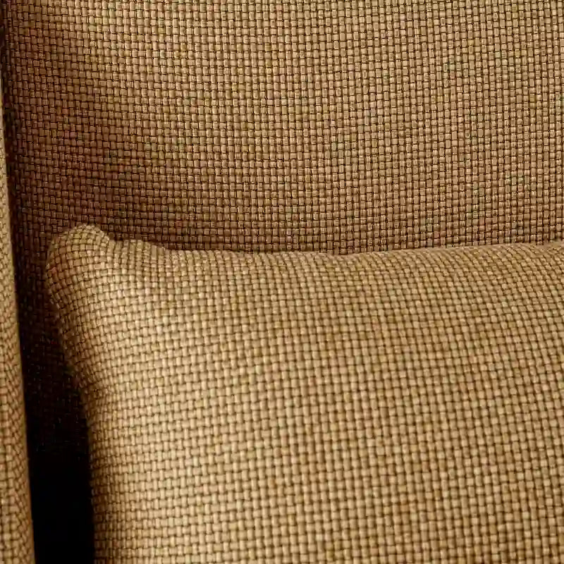 Lounge-Sessel in Senfgelb/Pekannuss