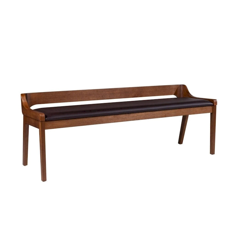 Essbank aus Holz im Mid-Century-Stil