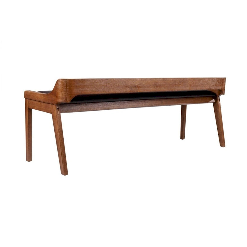 Essbank aus Holz im Mid-Century-Stil
