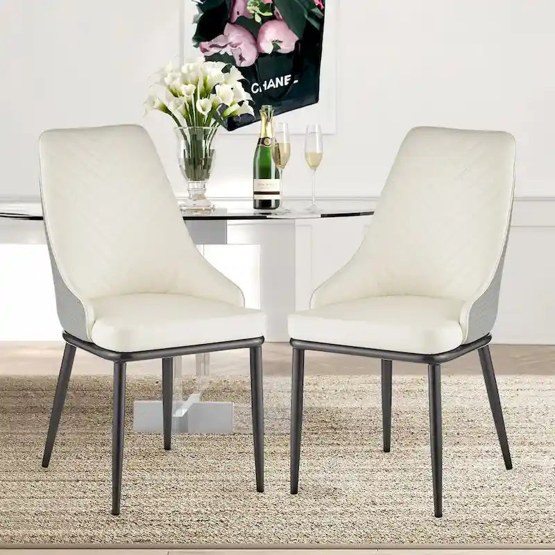 Esszimmerstühle mit Kunstlederbezug, 4er-Set – 18.1W x 21.3W x 36.6H
