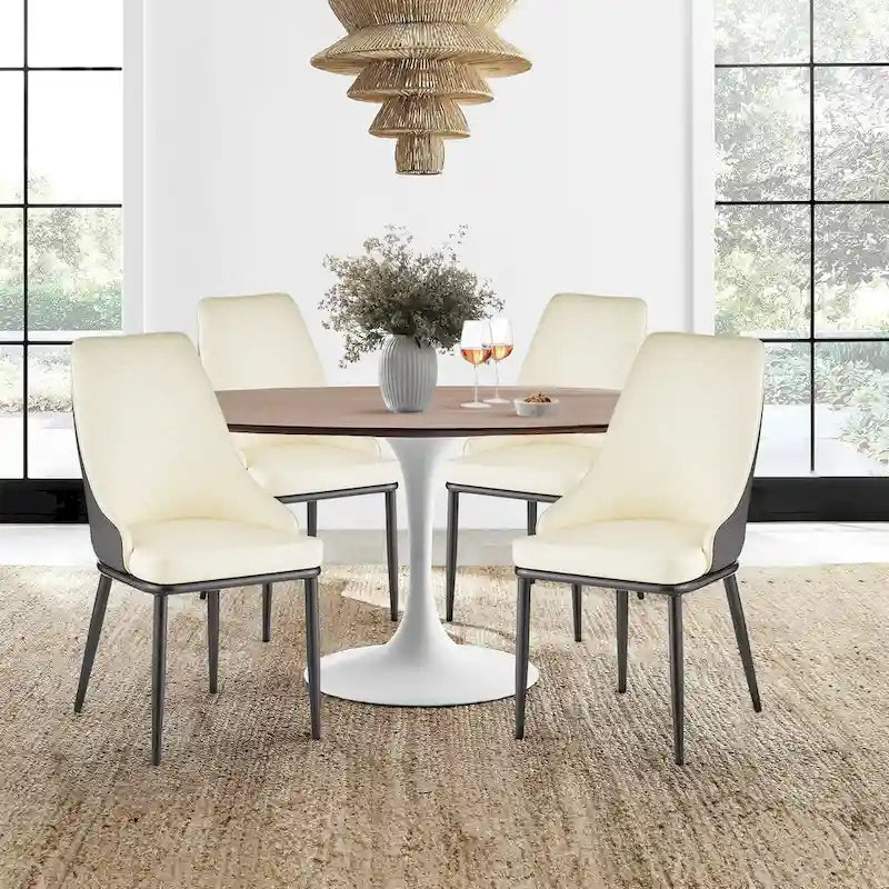 Esszimmerstühle mit Kunstlederbezug, 4er-Set – 18.1W x 21.3W x 36.6H
