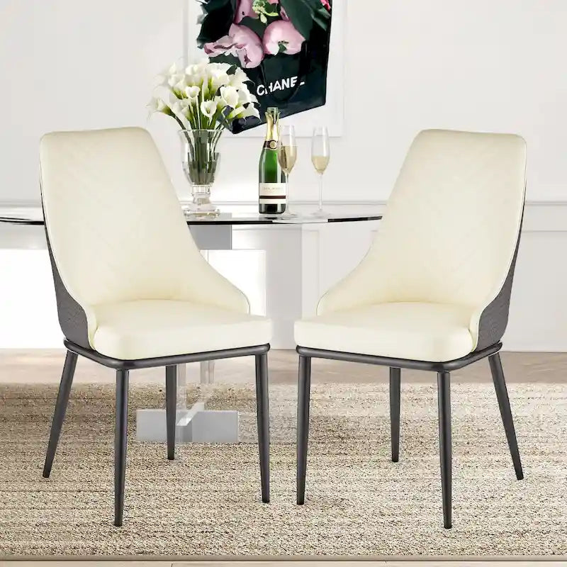Esszimmerstühle mit Kunstlederbezug, 4er-Set – 18.1W x 21.3W x 36.6H