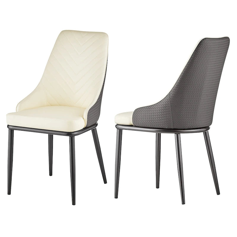 Esszimmerstühle mit Kunstlederbezug, 4er-Set – 18.1W x 21.3W x 36.6H