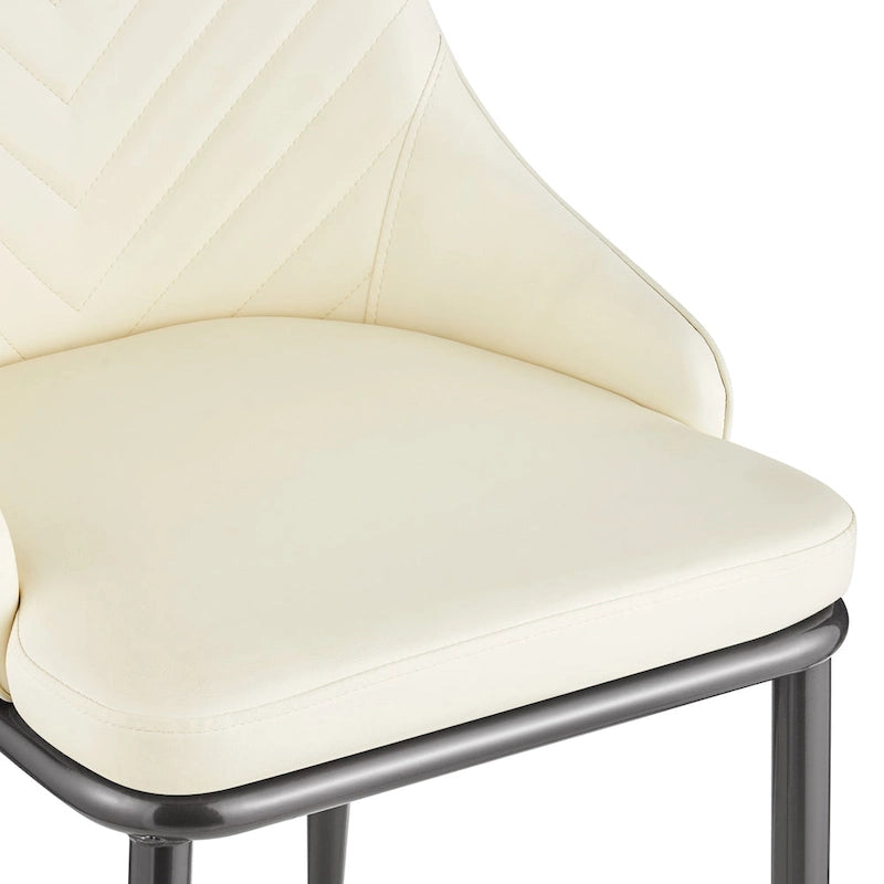 Esszimmerstühle mit Kunstlederbezug, 4er-Set – 18.1W x 21.3W x 36.6H
