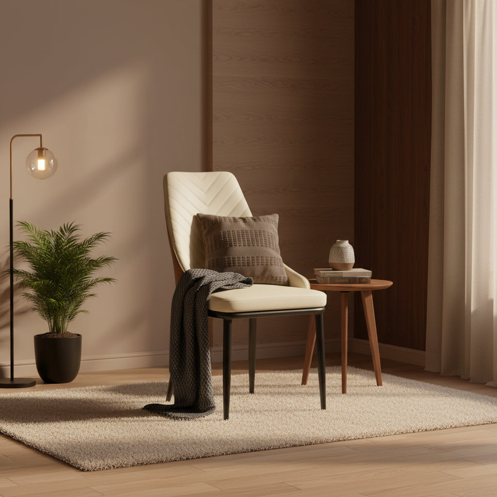 Esszimmerstühle mit Kunstlederbezug, 4er-Set – 18.1W x 21.3W x 36.6H