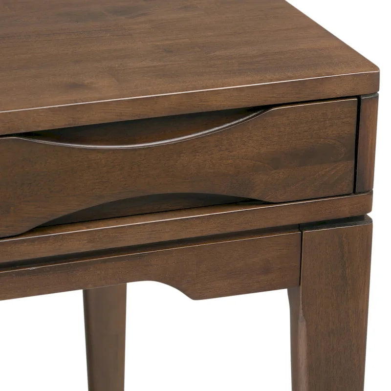 Schlichter moderner 60 Zoll breiter Schreib- und Büroschreibtisch aus Massivholz im Mid-Century-Stil