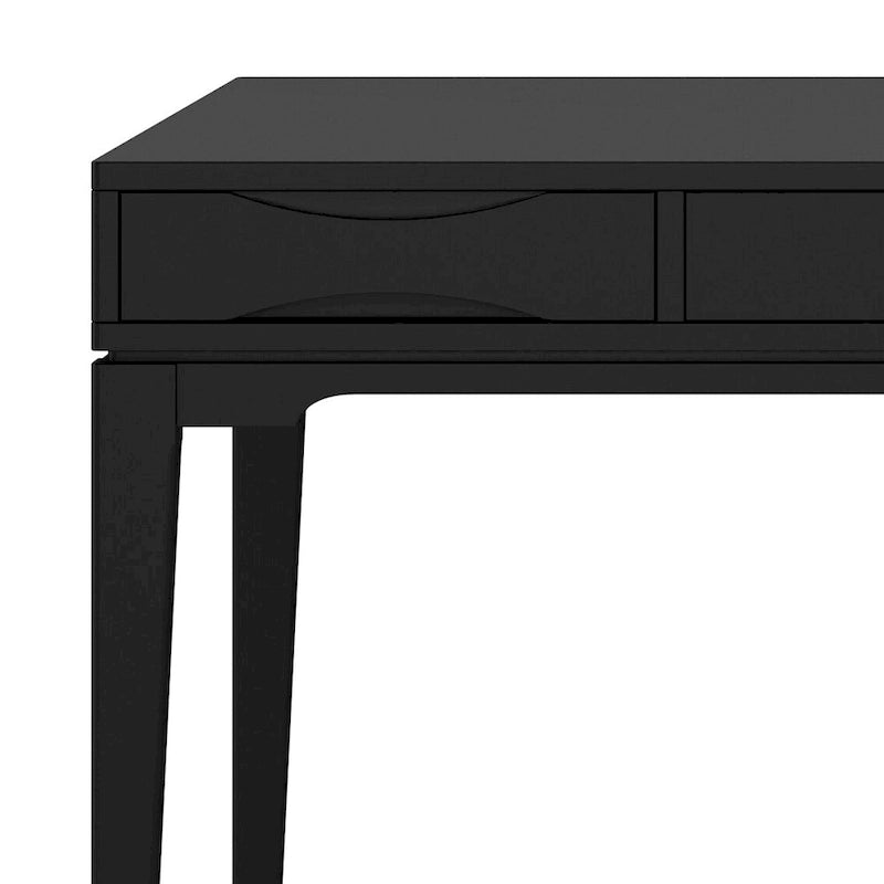 Schlichter moderner 60 Zoll breiter Schreib- und Büroschreibtisch aus Massivholz im Mid-Century-Stil