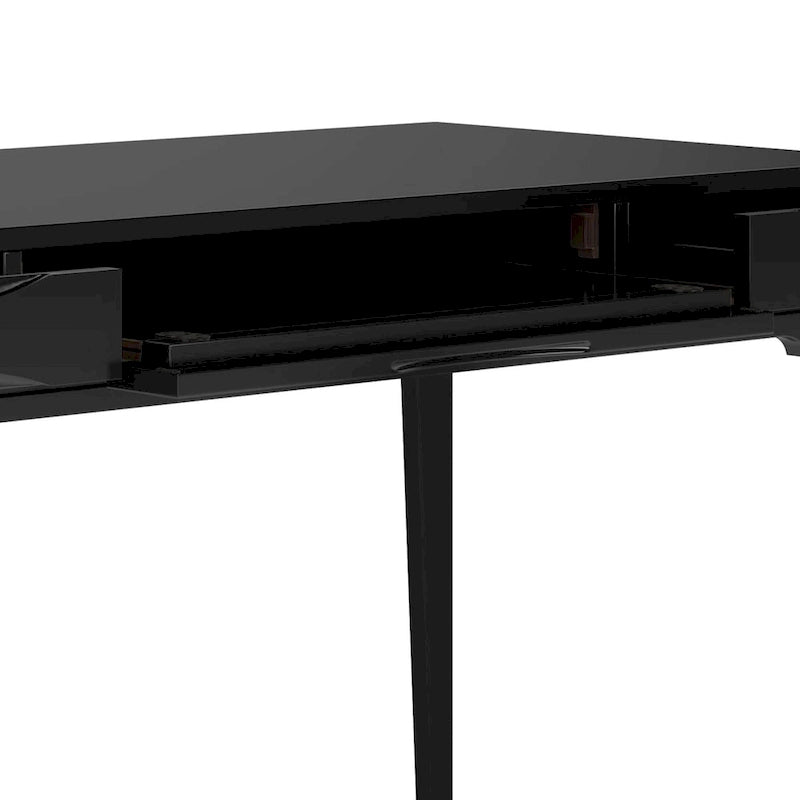 Schlichter moderner 60 Zoll breiter Schreib- und Büroschreibtisch aus Massivholz im Mid-Century-Stil