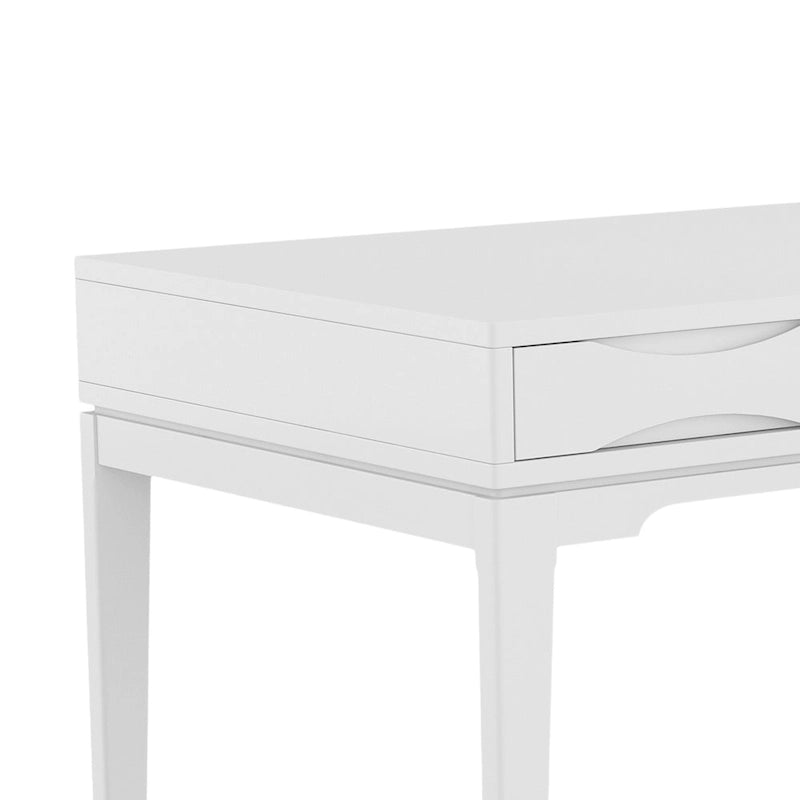 Schlichter moderner 60 Zoll breiter Schreib- und Büroschreibtisch aus Massivholz im Mid-Century-Stil