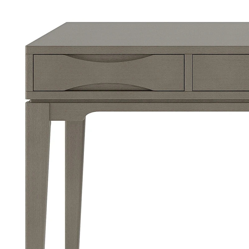 Schlichter moderner 60 Zoll breiter Schreib- und Büroschreibtisch aus Massivholz im Mid-Century-Stil