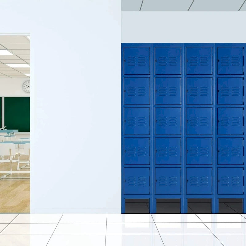 Metallspind mit 5 Türen, Aufbewahrungsschrank für Schule, Büro und Fitnessstudio