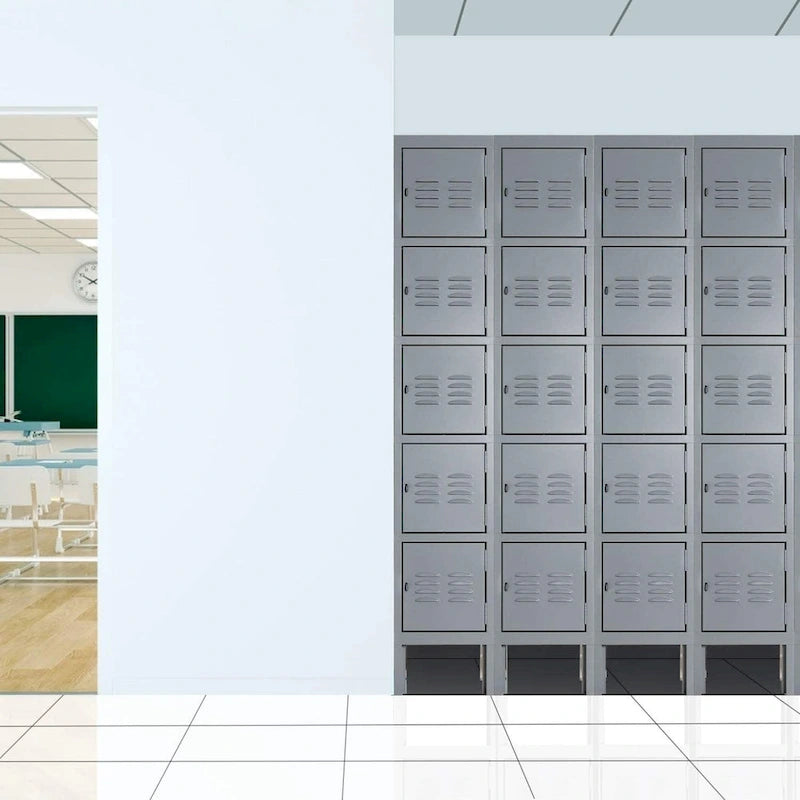 Metallspind mit 5 Türen, Aufbewahrungsschrank für Schule, Büro und Fitnessstudio
