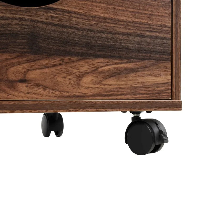 Büro-Aktenschränke aus Holz, seitlicher Aktenschrank, mobiler Aktenschrank, mobiles Aufbewahrungsschränkchen