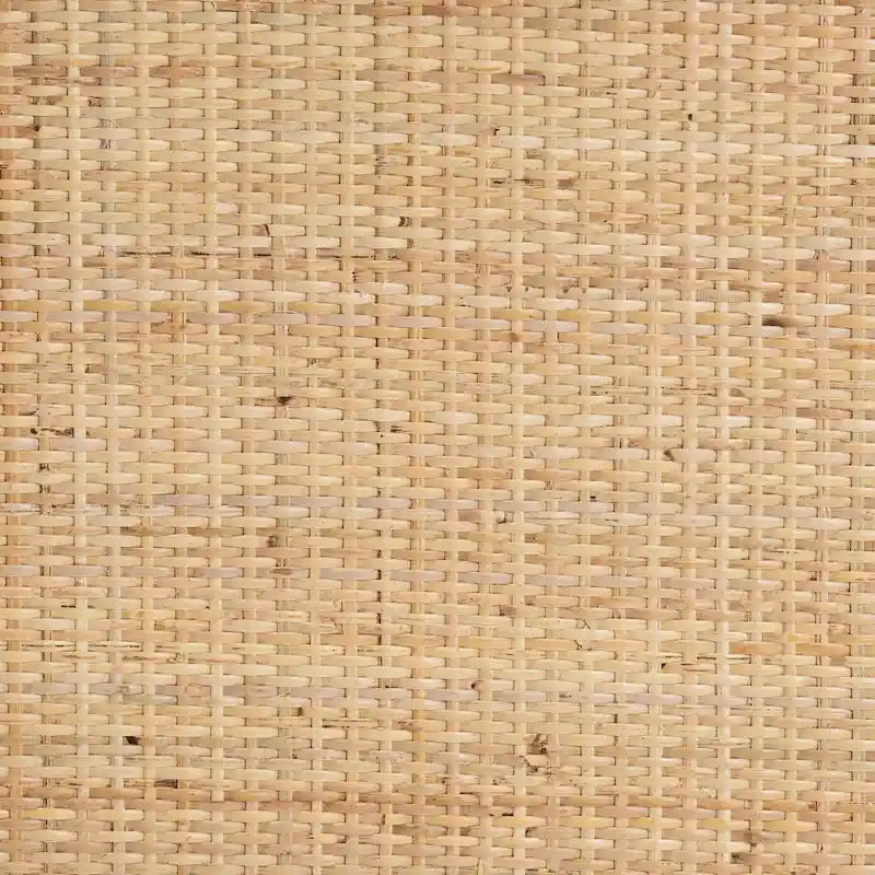 Moderner Nachttisch im Boho-Stil aus naturbraunem Rattan mit einer Schublade