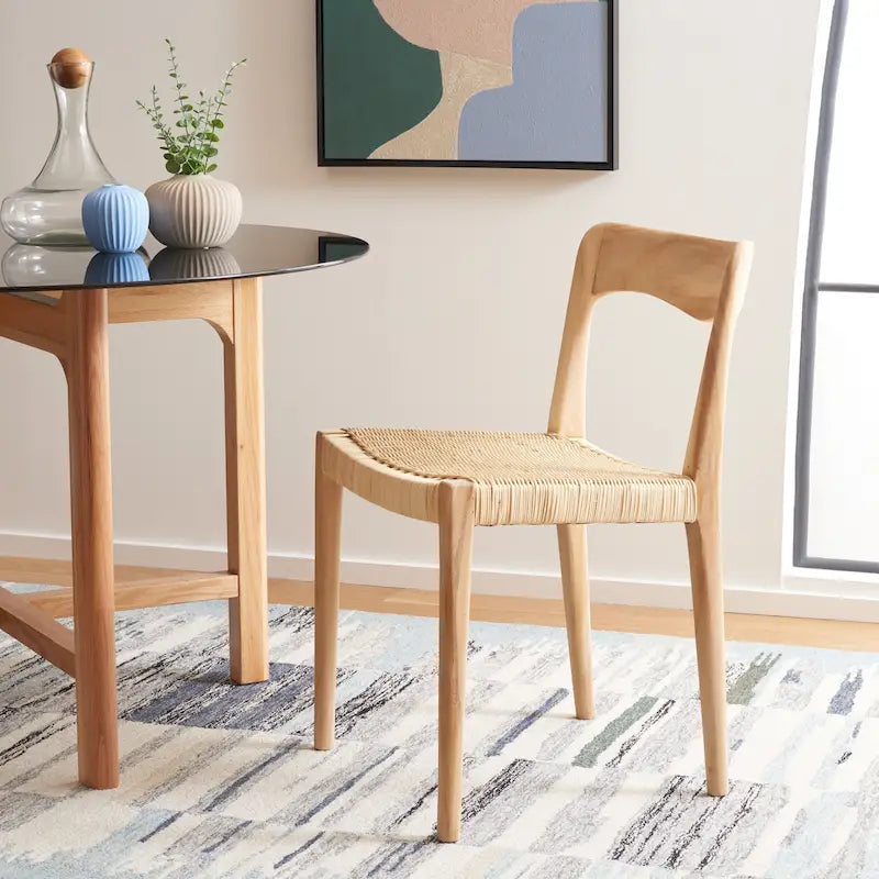 Rieten eetkamerstoel van 31 - 21 B x 18 D x 31 H - 20 B x 18 D x 31 H