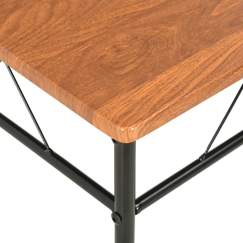 Esszimmerstühle, 2 Stück, braune MDF-Platte